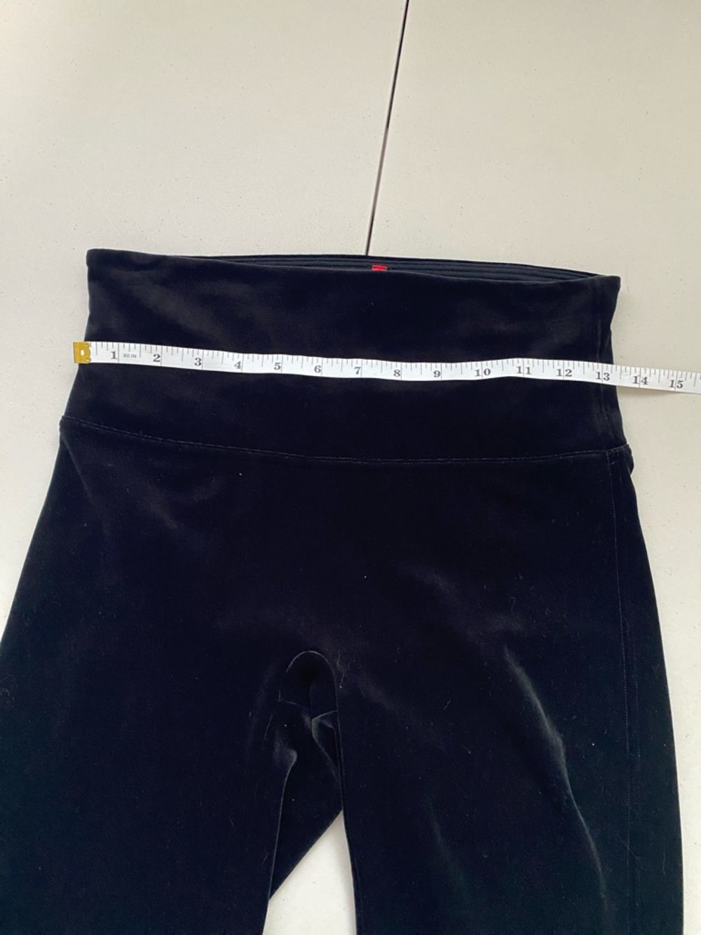 SPANX Very Black Classic High-Waist Velvet Leggings Large - Picture 7 of 12
